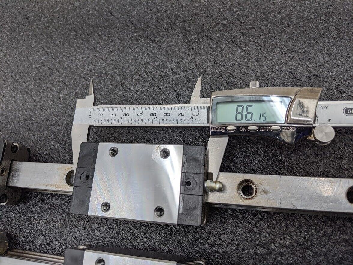 Rexroth 700mm Linear Guide 1 Rail 2 SNS Ball Bearing Blocks Excellent Condition