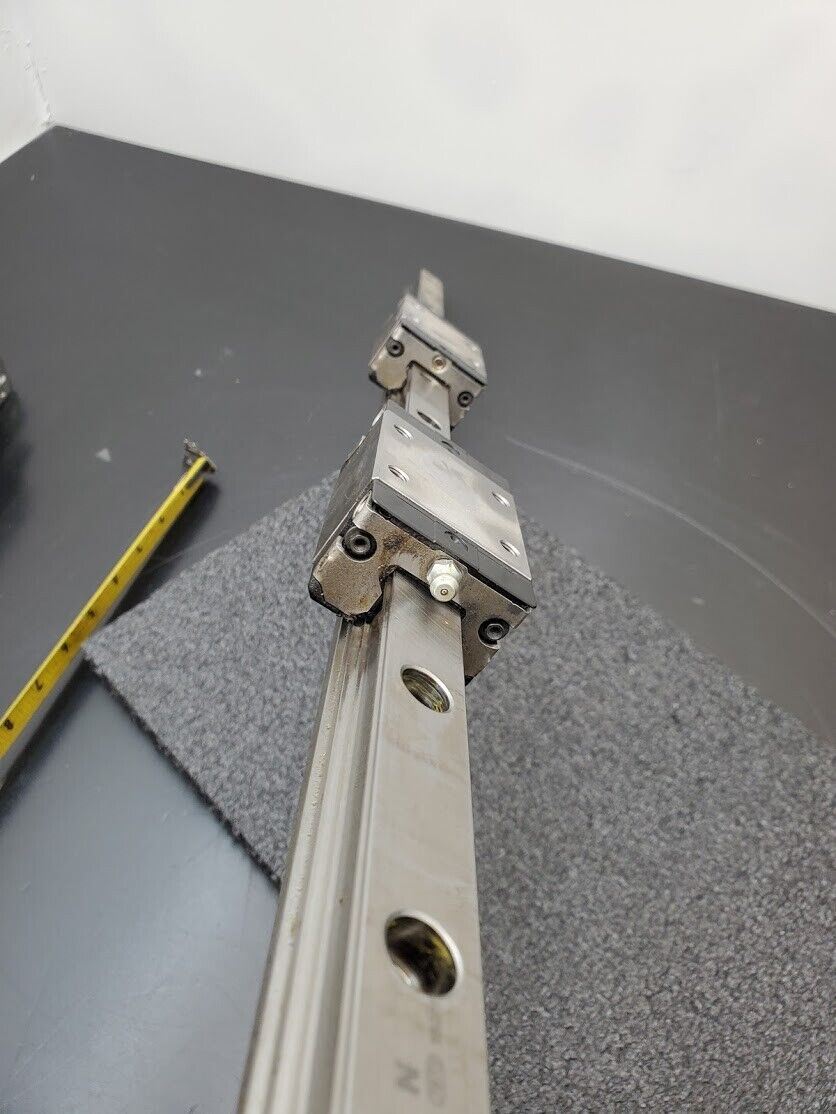 Rexroth 700mm Linear Guide 1 Rail 2 SNS Ball Bearing Blocks Excellent Condition