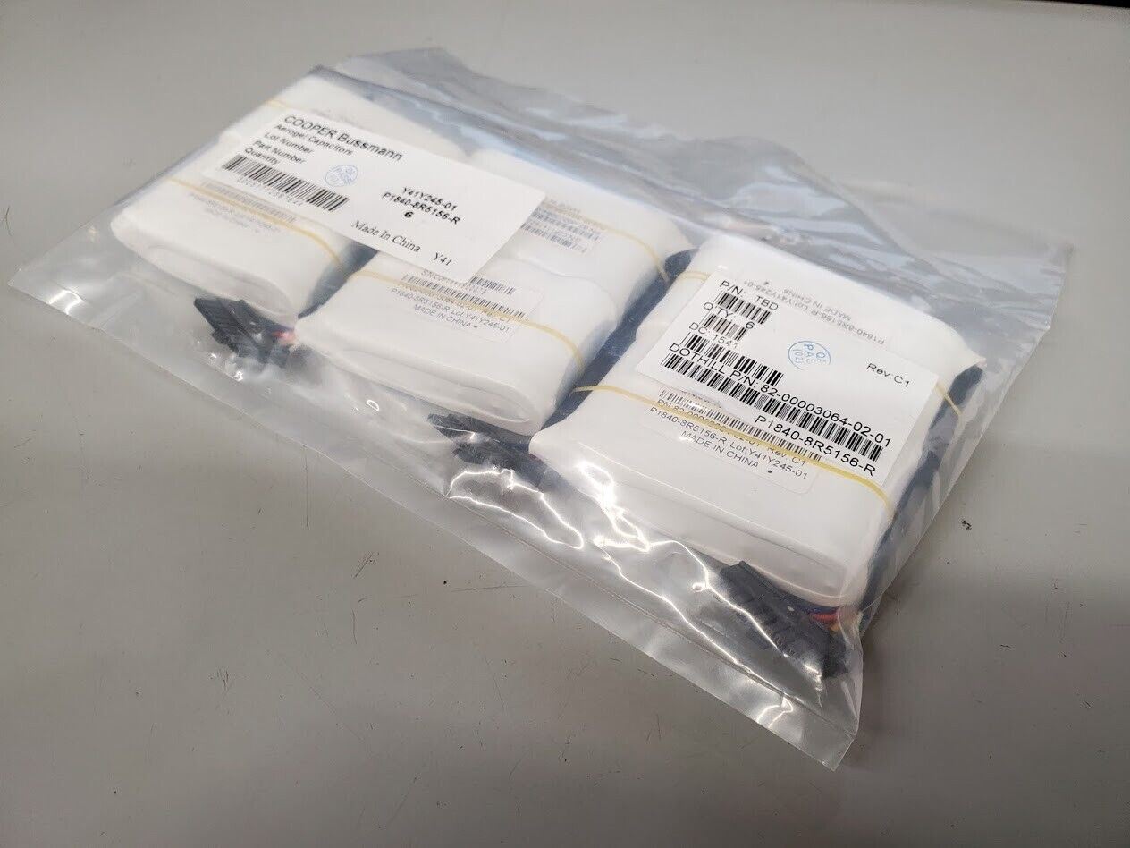 6x Eaton Cooper Bussmann Aerogel SuperCapacitor P1840-8R5156-R SUPERCAP 15F 8.5V