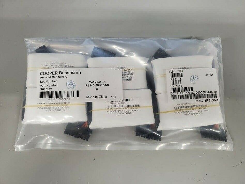 6x Eaton Cooper Bussmann Aerogel SuperCapacitor P1840-8R5156-R SUPERCAP 15F 8.5V