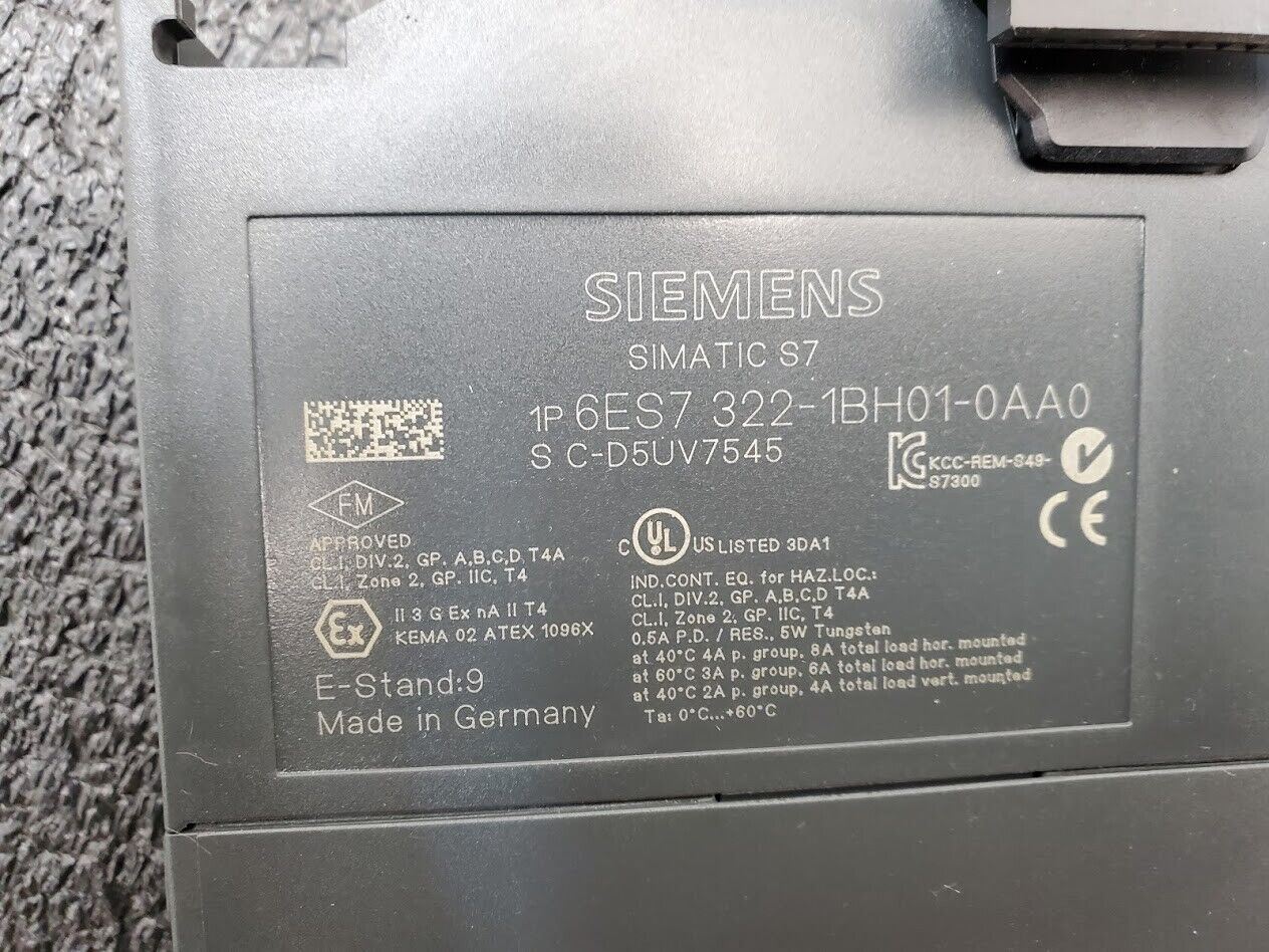 SIEMENS 6ES7 322-1BH01-0AA0 SIMATIC S7 Digital Output Module DO Working Pull