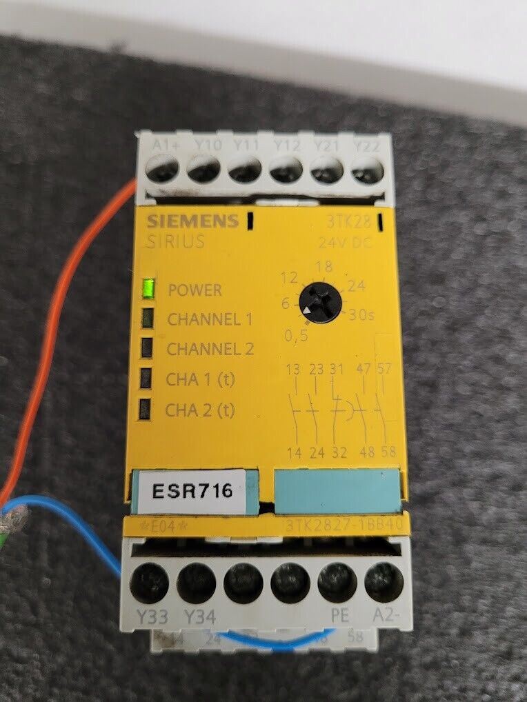 Siemens 3TK2827-1BB40 Sirius 2 Channel Safety Relay 3TK28 24VDC 0.5-30 Seconds