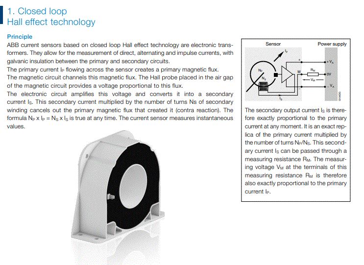 ABB ES2000-8001 Current Sensor Measurement Hall Effect 2000A, 15-24 VDC