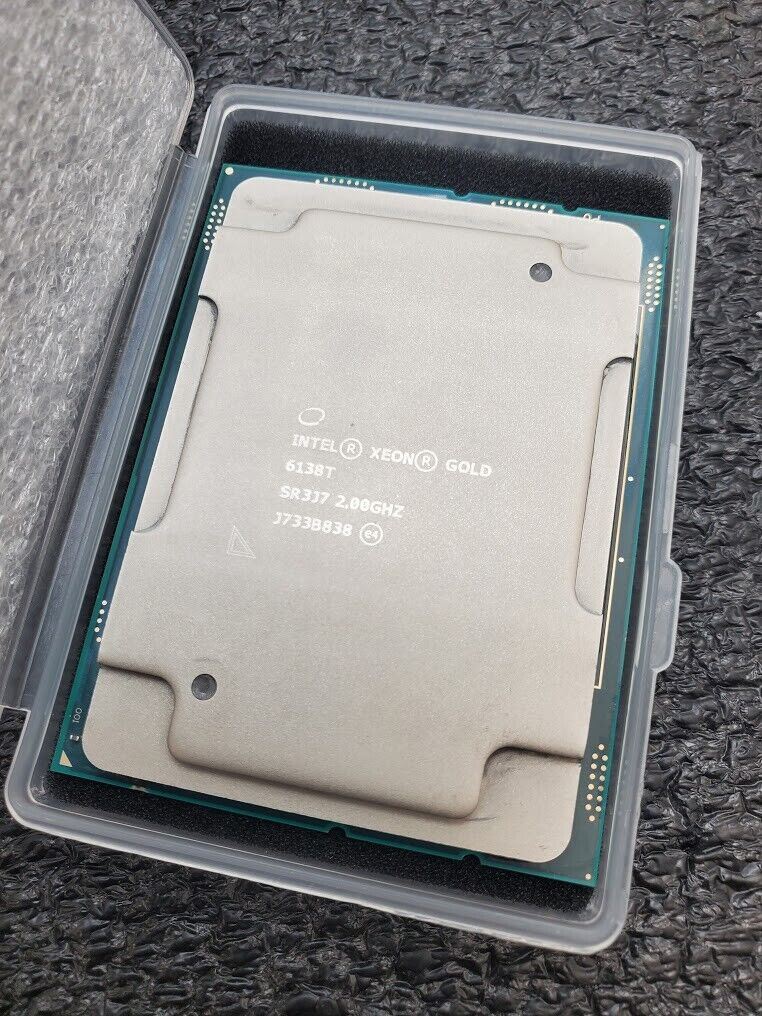 Intel Xeon Gold 6138T SR3J7 2.0 GHz 27.5 MB 20 Core LGA 3647 125W Tested B