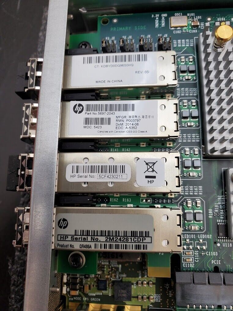 HP 3PAR 7400 STORESERV Storage Node Controller QR483-63001 4x 8Gb FC Rev D4