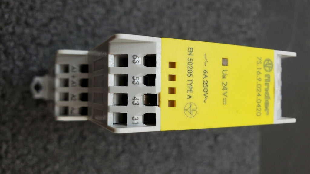 Finder DIN Rail Mount 6A 250V EN 50205 Type A Relay 7s.16.9.024.0420