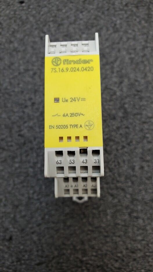 Finder DIN Rail Mount 6A 250V EN 50205 Type A Relay 7s.16.9.024.0420