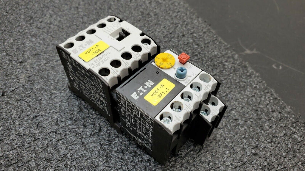EATON DIL EEM-01-G XTMC6A01 Power Contactor w/ ZE-4 XTOM004AC1 Overload Relay