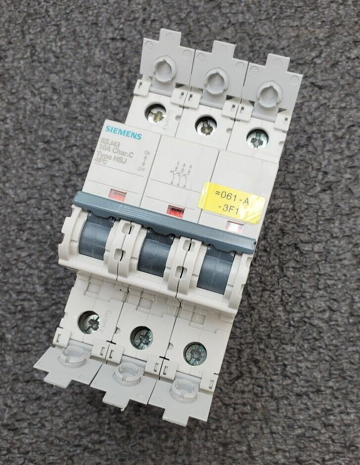 SIEMENS 5SJ4310-7HG41 Circuit Breaker 5SJ43, 10A, 240 V, 14kA, Type HSJ, 3-Pole