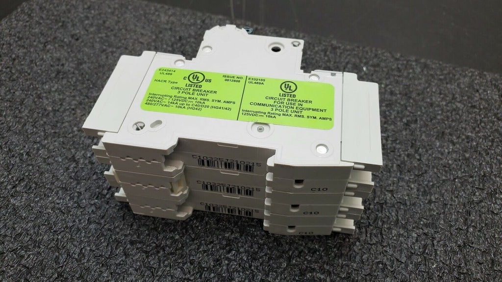 SIEMENS 5SJ4310-7HG41 Circuit Breaker 5SJ43, 10A, 240 V, 14kA, Type HSJ, 3-Pole