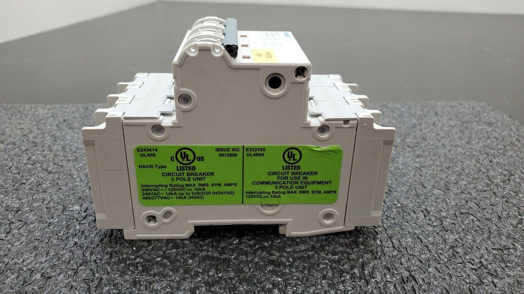 SIEMENS 5SJ4350-7HG41 Circuit Breaker 5SJ43, 50A, 240 V, 50/60Hz Type HSJ 3-Pole