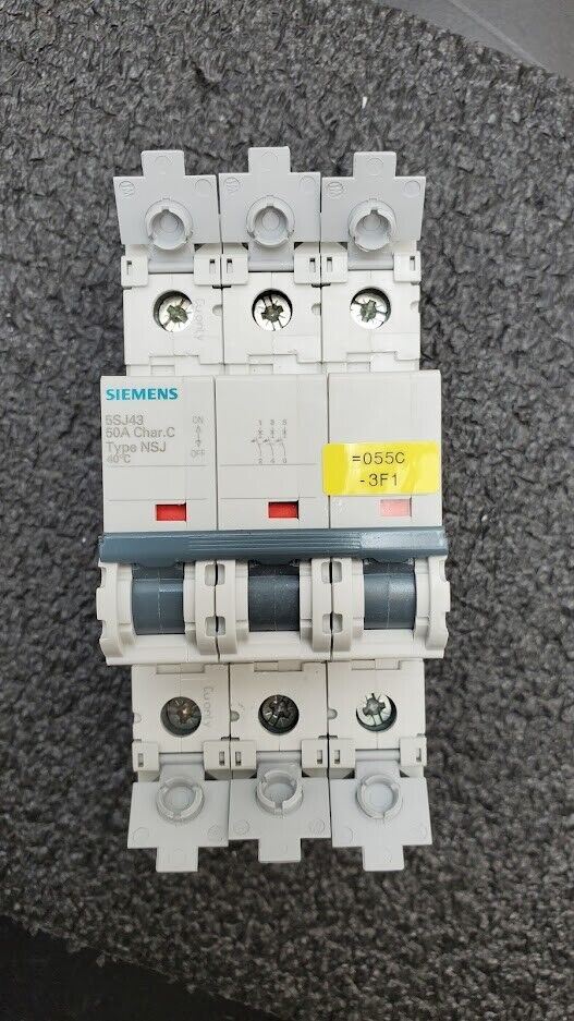 SIEMENS 5SJ4350-7HG41 Circuit Breaker 5SJ43, 50A, 240 V, 50/60Hz Type HSJ 3-Pole