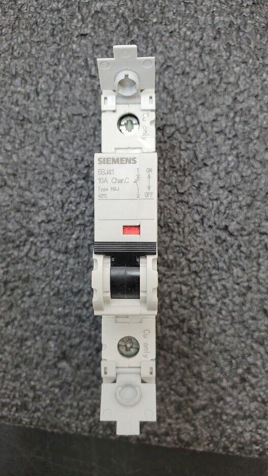 SIEMENS 5SJ4110-7HG41 Circuit Breaker 5SJ41, 10A, 240 V, 50/60Hz Type HSJ 1-Pole
