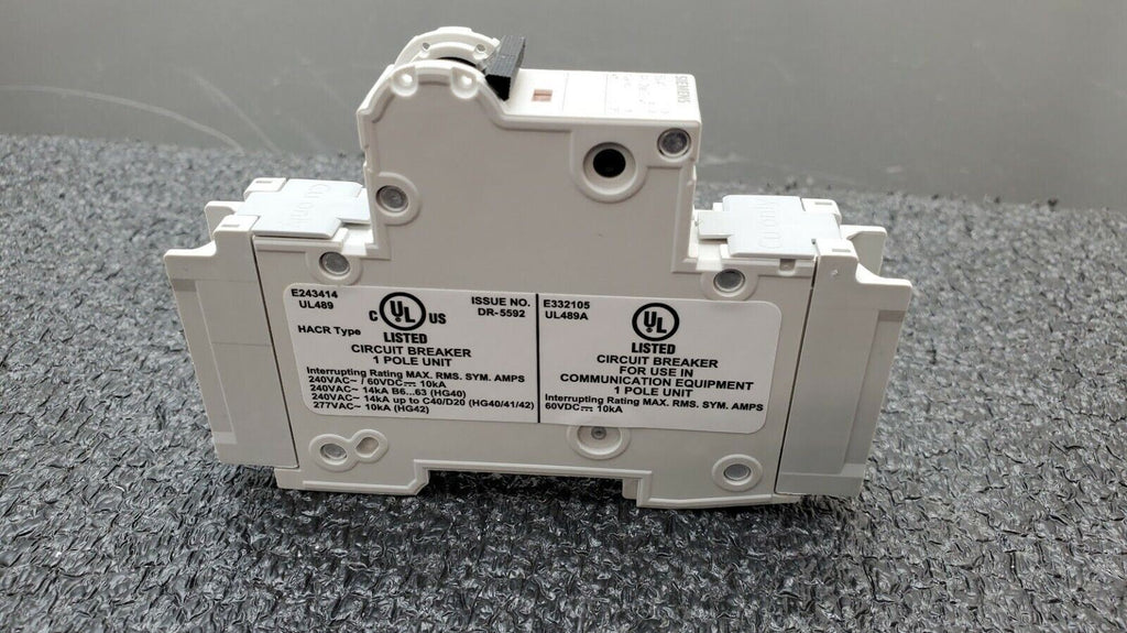 SIEMENS 5SJ4104-7HG41 Circuit Breaker 5SJ41, 4A, 240 V, 50/60Hz Type HSJ 1-Pole