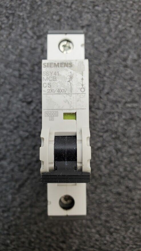 SIEMENS 5SY41 MCB C5 Single Pole CIRCUIT BREAKER / 5SY4111-7 / ~230-400V / 5A