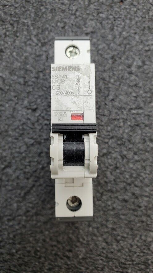 SIEMENS 5SY41 MCB C5 Single Pole CIRCUIT BREAKER / 5SY4111-7 / ~230-400V / 5A