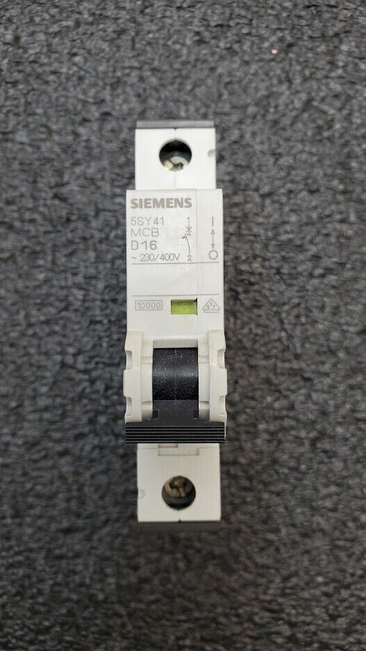 SIEMENS 5SY41 MCB D16 Single Pole CIRCUIT BREAKER / 5SY4116-8 / ~230-400V / 5A