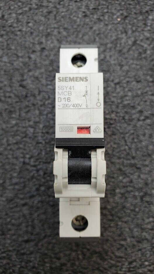 SIEMENS 5SY41 MCB D16 Single Pole CIRCUIT BREAKER / 5SY4116-8 / ~230-400V / 5A