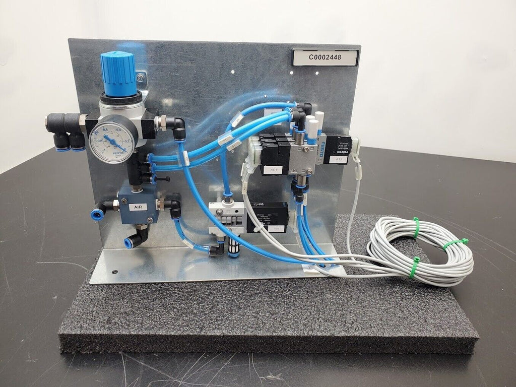 Festo Electro Pneumatic Vacuum Manifold 4 Valve Regulator Robot Control Unit B