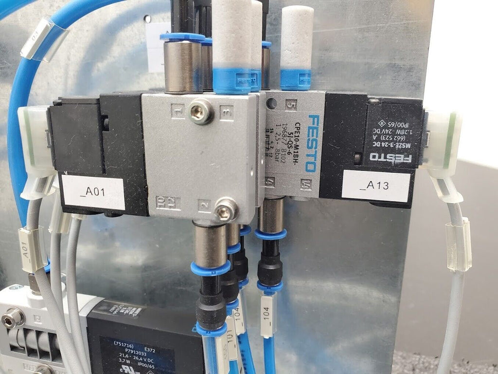 Festo Electro Pneumatic Vacuum Manifold 4 Valve Regulator Robot Control Unit B