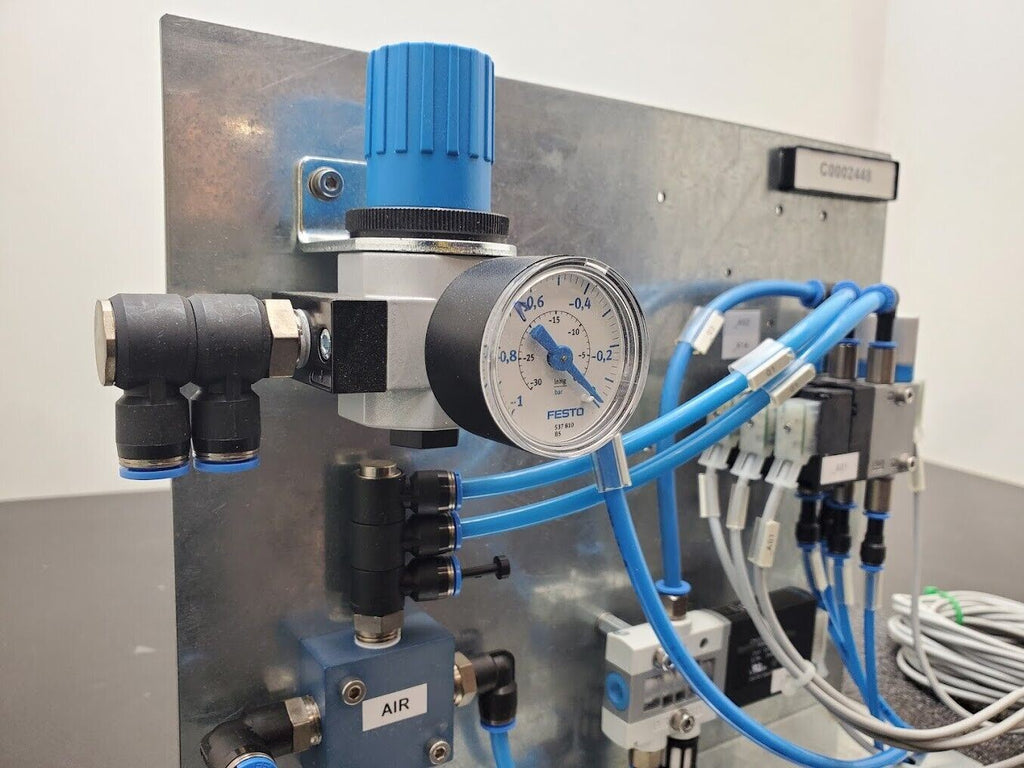 Festo Electro Pneumatic Vacuum Manifold 4 Valve Regulator Robot Control Unit B