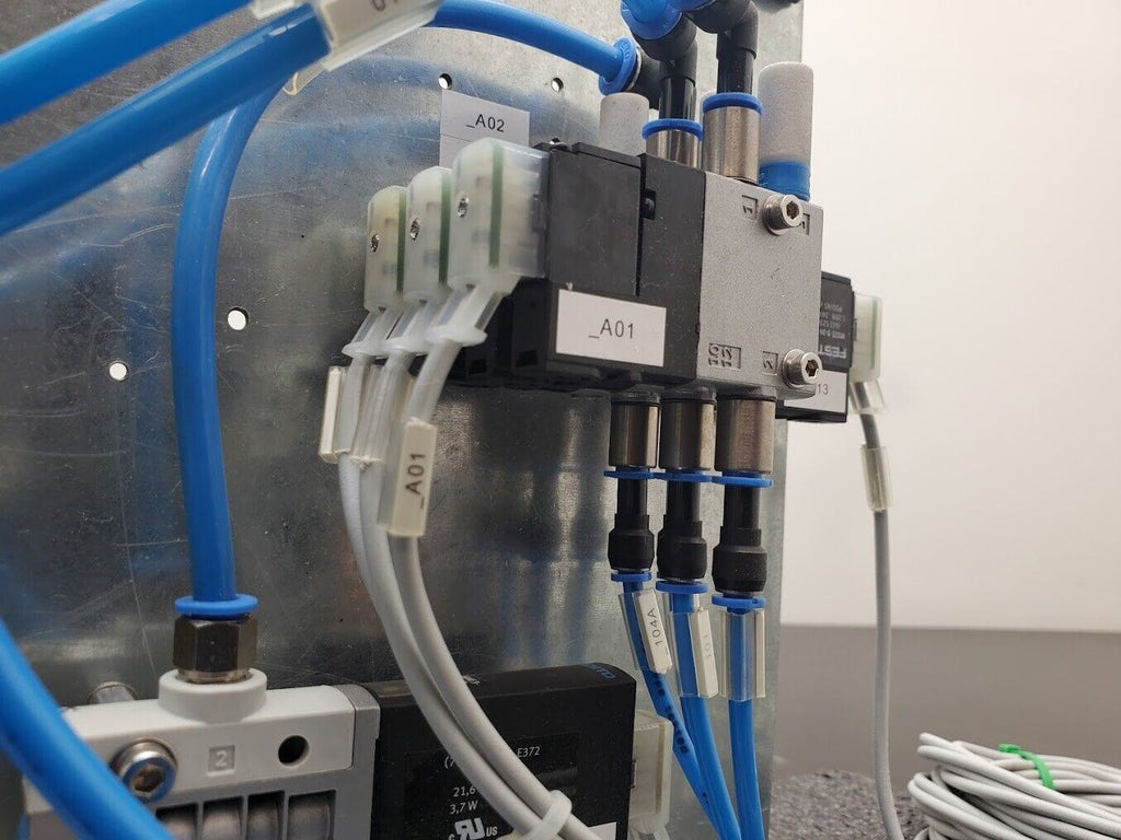 Festo Electro Pneumatic Vacuum Manifold 4 Valve Regulator Robot Control Unit B