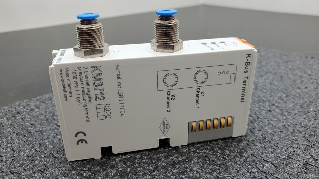 BECKHOFF KM3712 K-Bus 2 Channel Negative Pressure Measuring Terminal ±1000 hPa