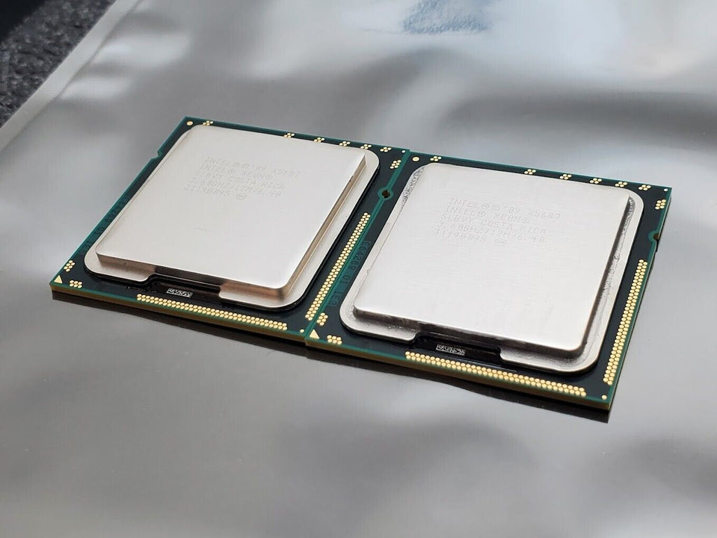 Matching pair Intel Xeon X5687 CPU 4-Core 3.6 GHz 12M SLBVY LGA 1366 Processor