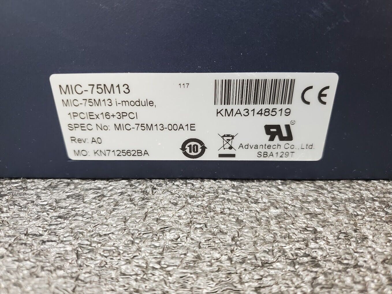 Lot of 2 Advantech 4-slot expansion i-Module with 1 PCIe x16, 3 PCI MIC-75M13