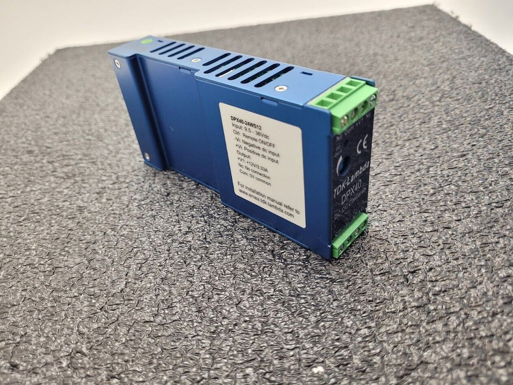 TDK Lambda DPX40-24WS12 DC-DC Converter Input: 9.5-36Vdc Output: 12VDC 3.33A 40W