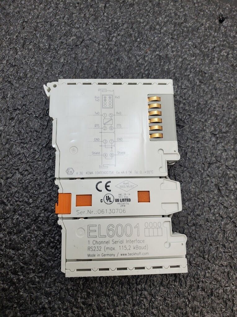 BECKHOFF EL6001 1-Channel Serial Interface RS232 (max. 115.2 kBaud)