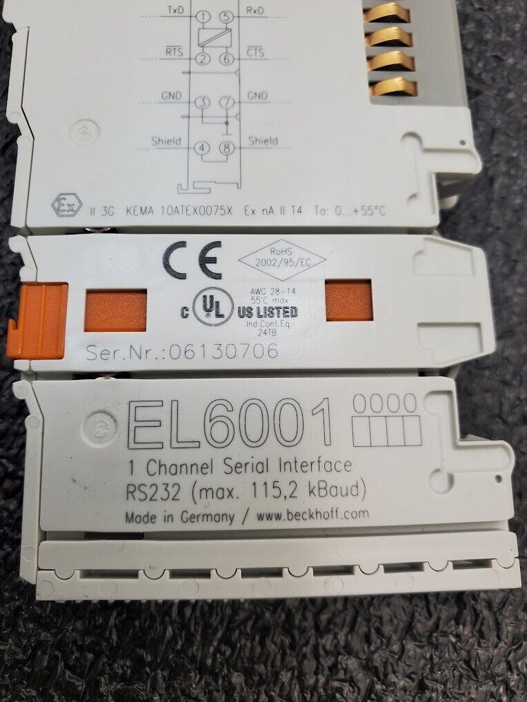 BECKHOFF EL6001 1-Channel Serial Interface RS232 (max. 115.2 kBaud)