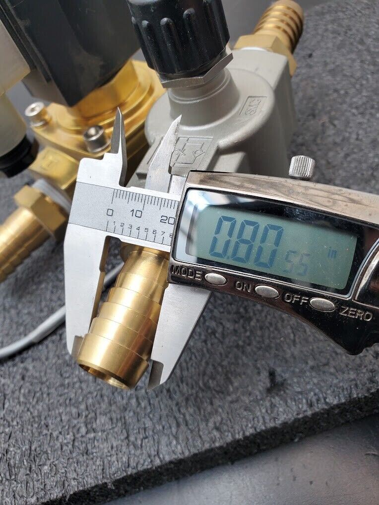 SMC 1" Solenoid VXZ2350-06-5DZ1 Valve 24VDC 3/4" ID Hose Barb AS500 Flow Control