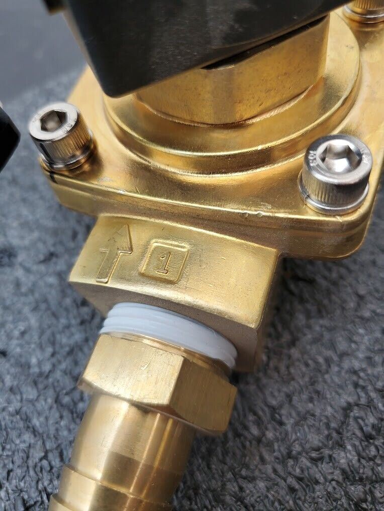 SMC 1" Solenoid VXZ2350-06-5DZ1 Valve 24VDC 3/4" ID Hose Barb AS500 Flow Control