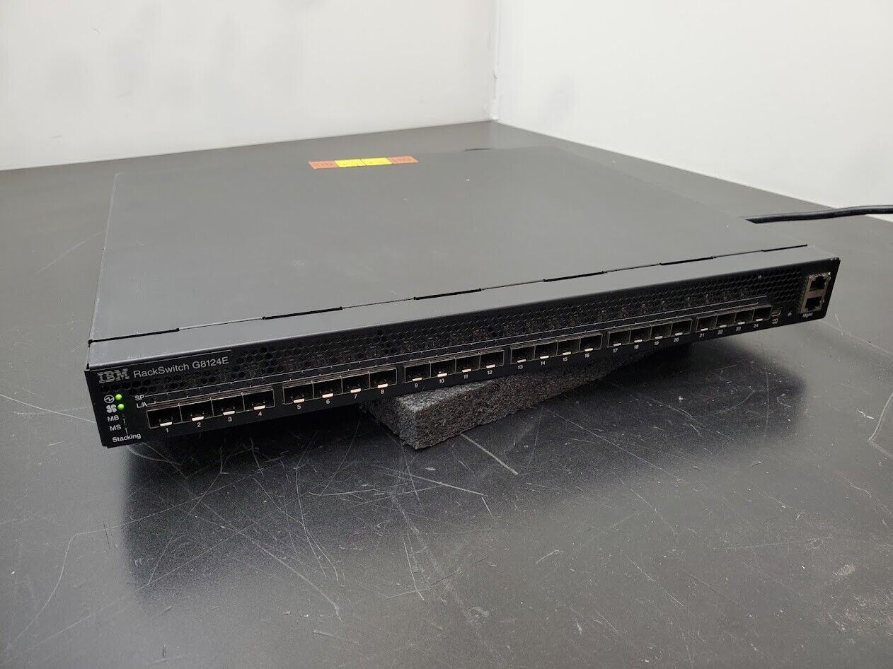 IBM G8124-E Blade RackSwitch 24 Port 10GbE SFP+ Ethernet Switch Layer 3 10Gb