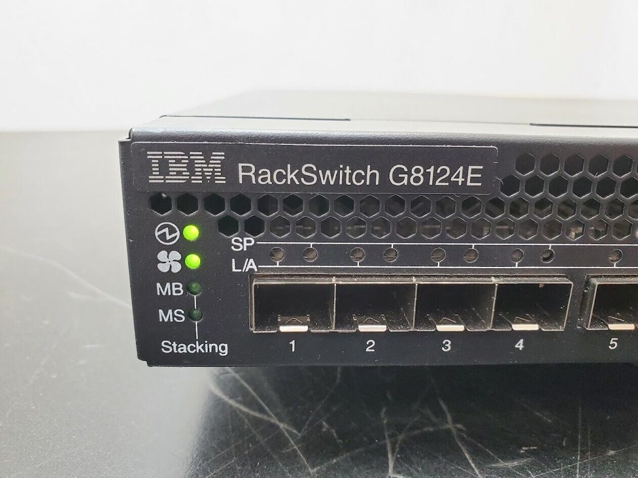 IBM G8124-E Blade RackSwitch 24 Port 10GbE SFP+ Ethernet Switch Layer 3 10Gb