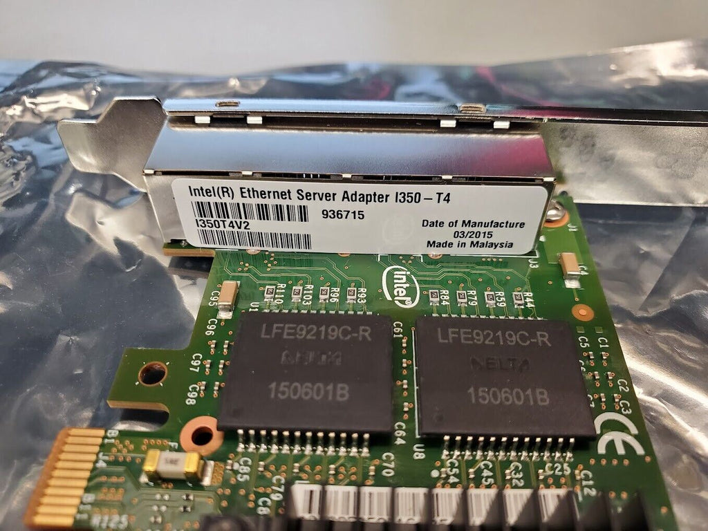Intel I350T4V2 I350-T4 Gigabit 4-Port Ethernet Server Adapter Full Bracket