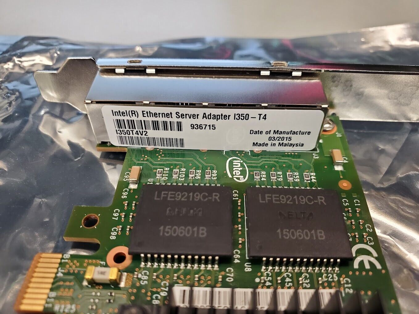 Intel I350T4V2 I350-T4 Gigabit 4-Port Ethernet Server Adapter Full Bracket