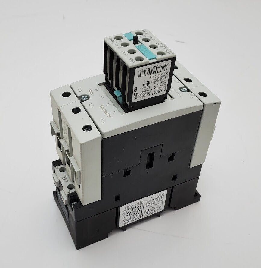 SIEMENS SIRIUS 3RT1046-1AL24 Contactor 95A 400V 230VAC 50/60Hz w/ 3RH1921-1HA22