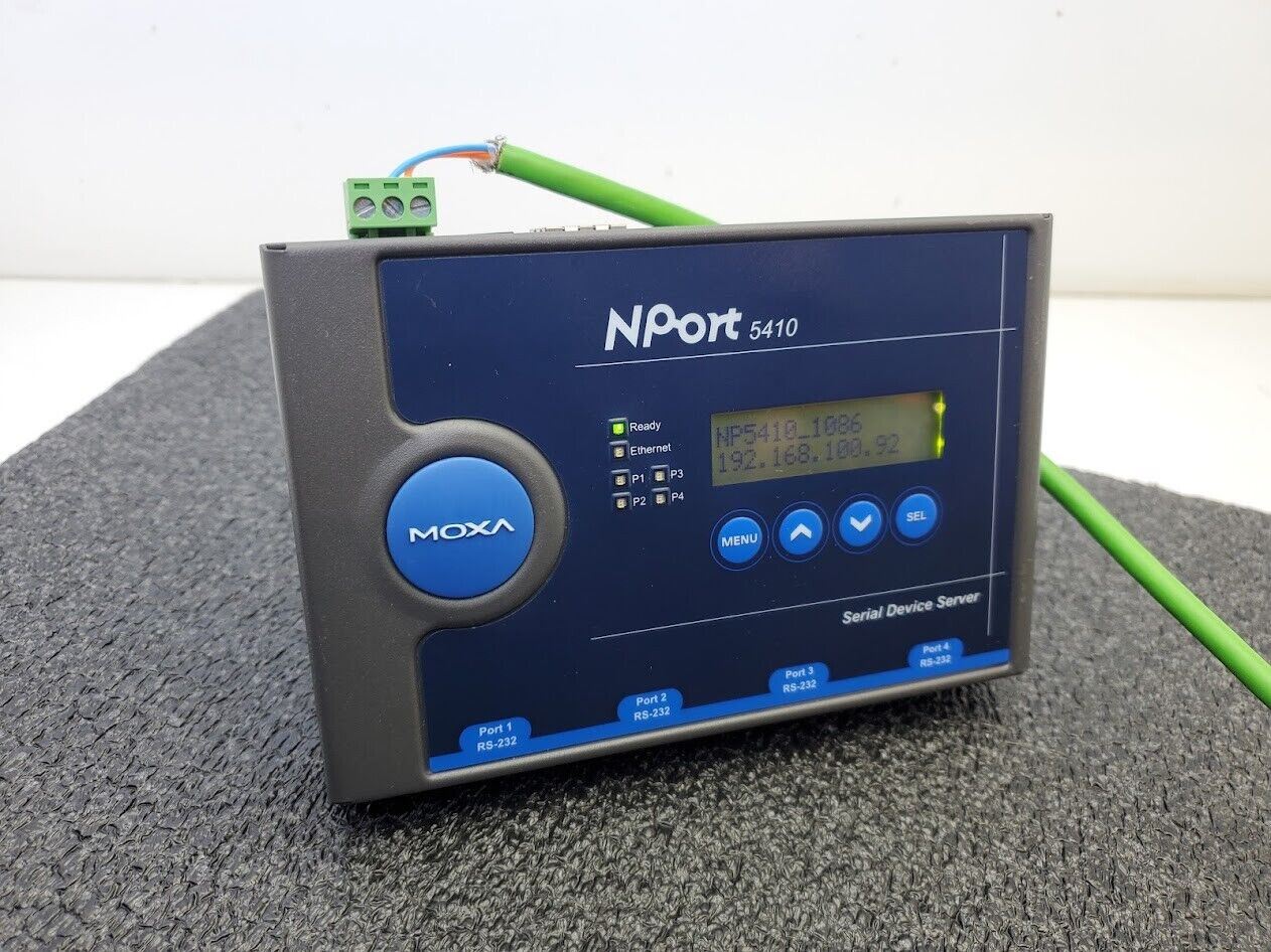 MOXA NPort 5410 4 Ports RS-232 Serial Device Server 10/100 Ethernet 12-48VDC