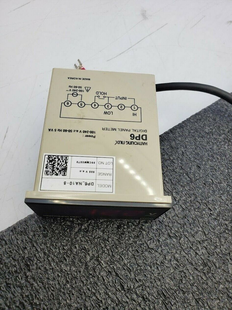 Hanyoung NUX DP6 Digital Panel Meter DP6_NA10-5 100-120VAC 50-60Hz 500VAC Range