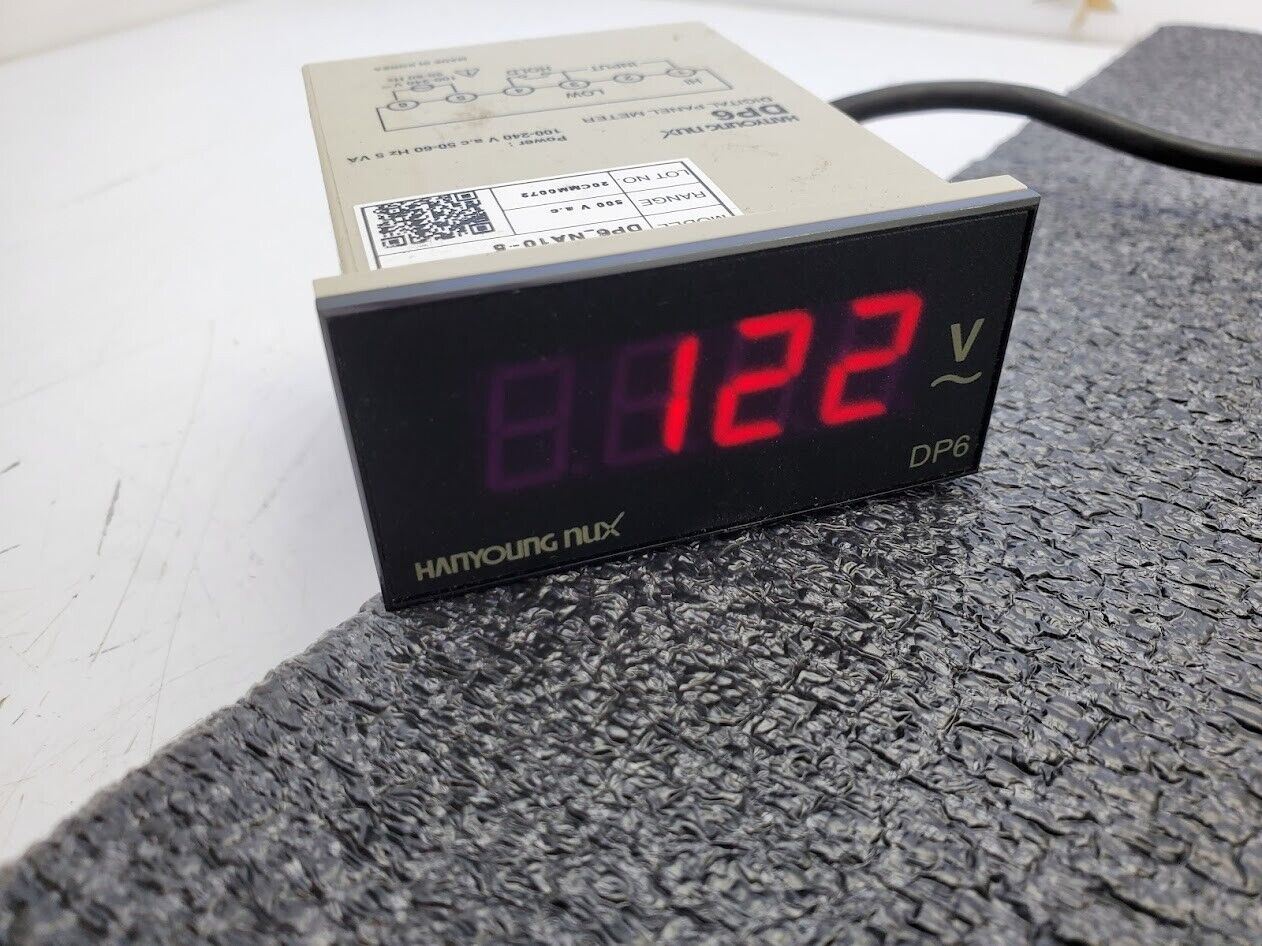 Hanyoung NUX DP6 Digital Panel Meter DP6_NA10-5 100-120VAC 50-60Hz 500VAC Range