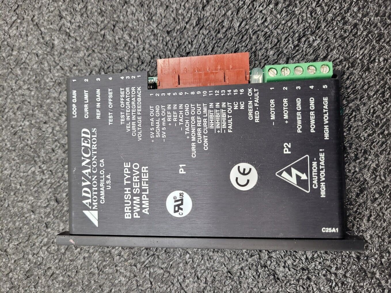 Advanced Motion Controls Brush Type PWM Servo Amplifier 12A8E 19304-0186