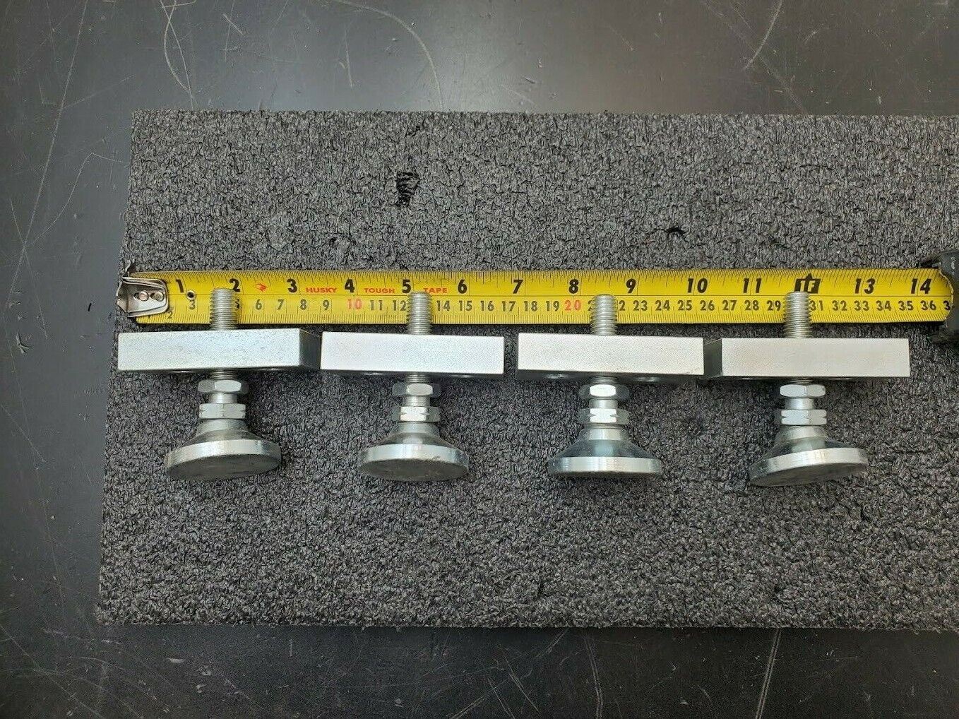 Steel Lockable Adjustable Leveling Custom Machine 2" Feet 1" Adjustment Lot of 4