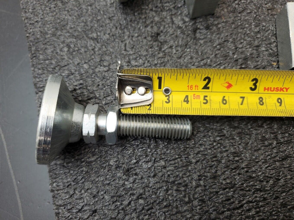 Steel Lockable Adjustable Leveling Custom Machine 2" Feet 1" Adjustment Lot of 4
