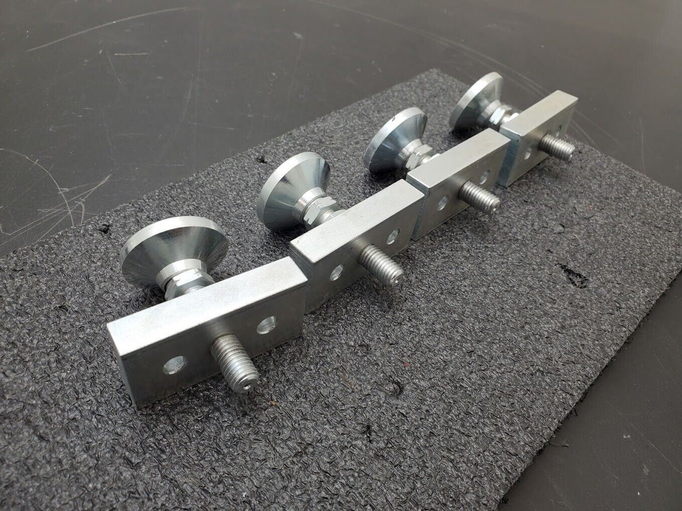 Steel Lockable Adjustable Leveling Custom Machine 2" Feet 1" Adjustment Lot of 4