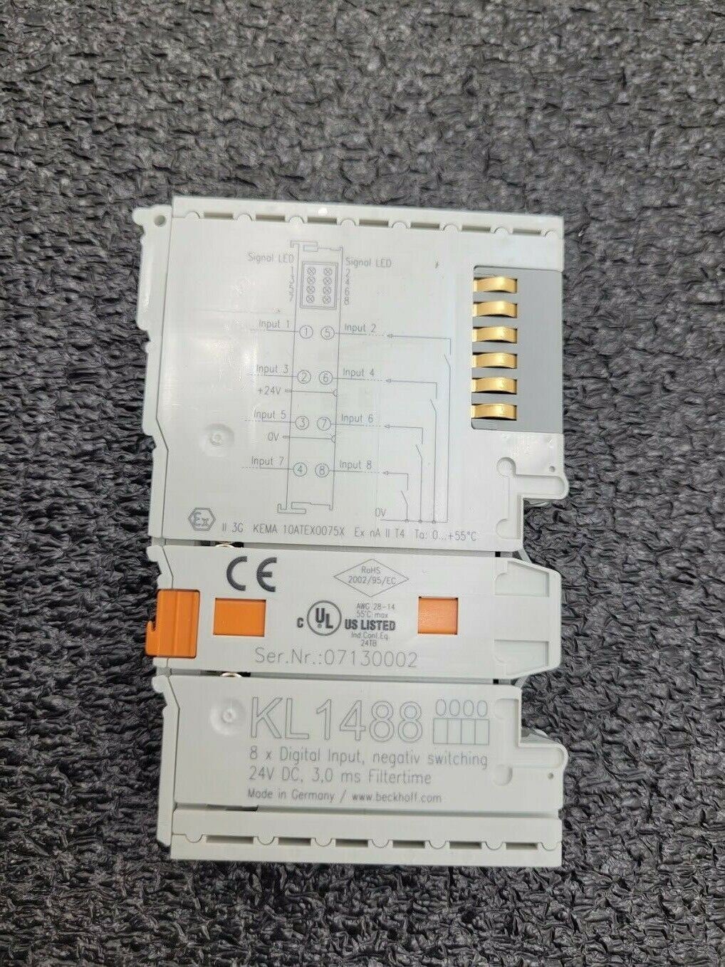 Beckhoff KL1488 Digital Input Terminal 8-Channel 24VDC Negative Ground Switching