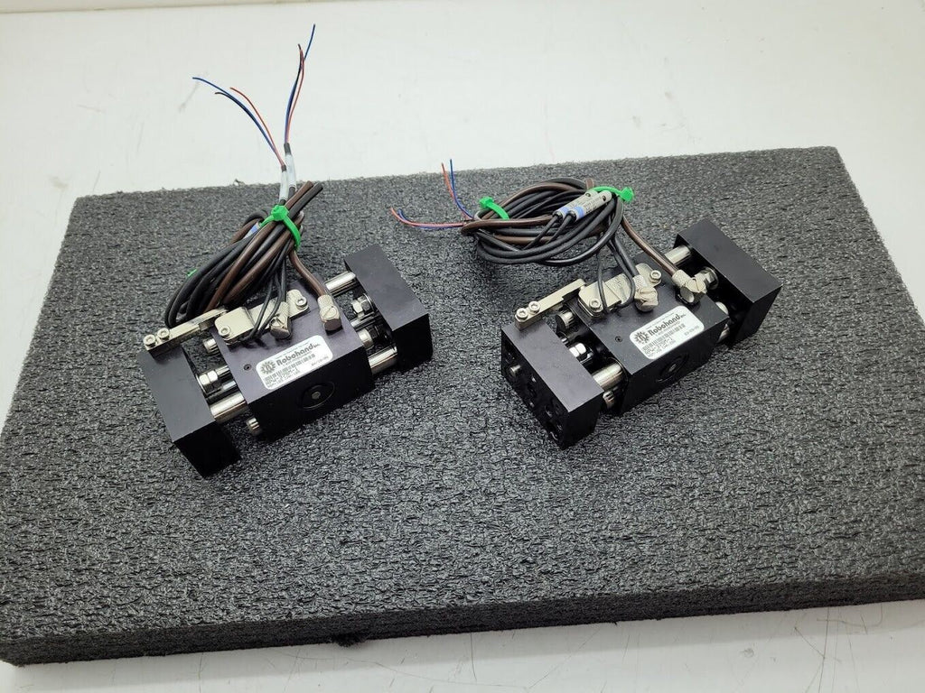 Lot of 2 Robohand RPW-375M-1 Heavy Duty Pneumatic Parallel Gripper + Sensors