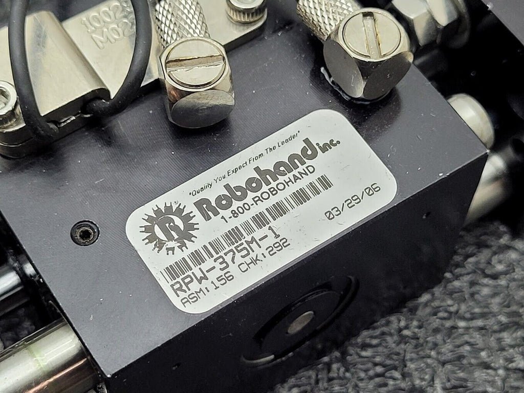 Lot of 2 Robohand RPW-375M-1 Heavy Duty Pneumatic Parallel Gripper + Sensors