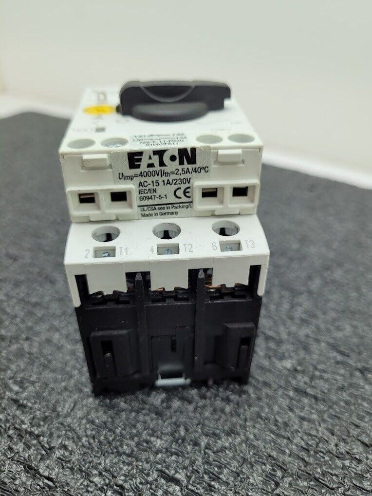 Eaton Moeller PKZM0-6.3 Thermal Magnetic Circuit Breaker 4-6.3A 600V DIN Rail